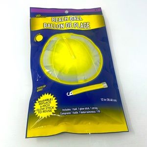 Beach Ball with Yellow Glow Stick